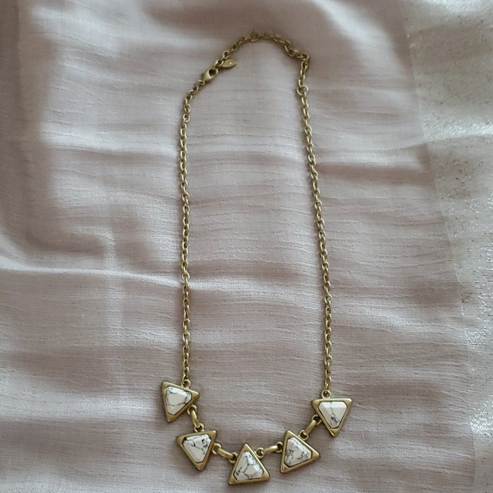 Like new! Gold, white & gray LOFT necklace.